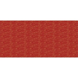 Ambesonne Asian Pencil Pen Holder, Traditional Japanese Style Sky Scrolling Clouds Far Eastern Folk Motif Pattern, Ceramic Pencil Holder for Desk Office Accessory, 3.6" X 3.2", Vermilion Cream