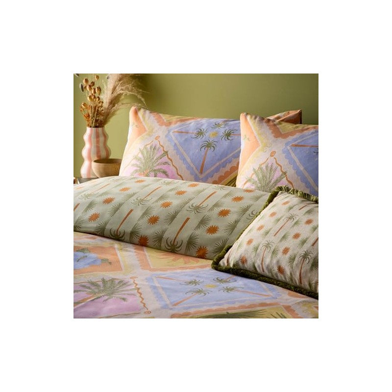 Furn. Tropicala Duvet Cover Set – Reversible Tropical Pastel Holiday