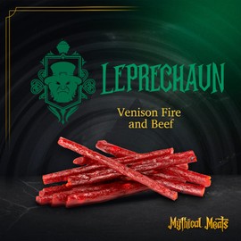 Mythical Meats Humanoid Flavor Leprechaun 12-Pack Snack Sticks – Venison Fire and Beef – Dried & Dehydrated Meats Seasoned to Perfection – High Protein Snacks