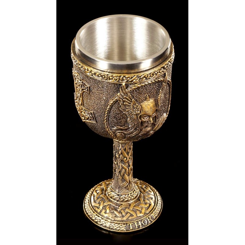 Figuren Shop GmbH Viking Goblet with Stainless Steel Insert -