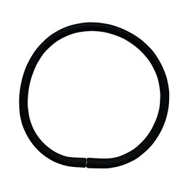 DragonWeave Jewelry Black Silicone 4mm Thick Easy Pop Clasp Bracelet, 7 1/2"