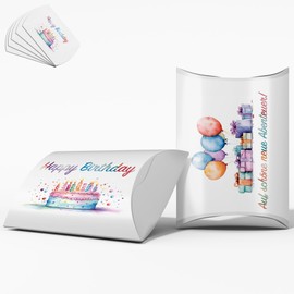 MJ-Graphics Money Gift Pillow Box Pack of 5 Funny Gift Packaging Small Gifts Gift Packaging Money for Birthday Joke Item Box for Gift 10 x 5.5 x 3 cm