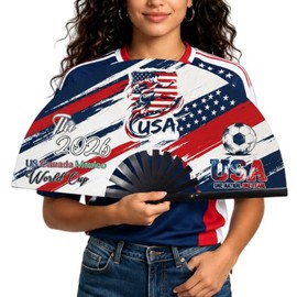 Abanicos plegables para la Copa Mundial de Fútbol 2026 – Esenciales para el día del juego de fútbol, favores de fiesta, regalos y accesorios, atuendo 