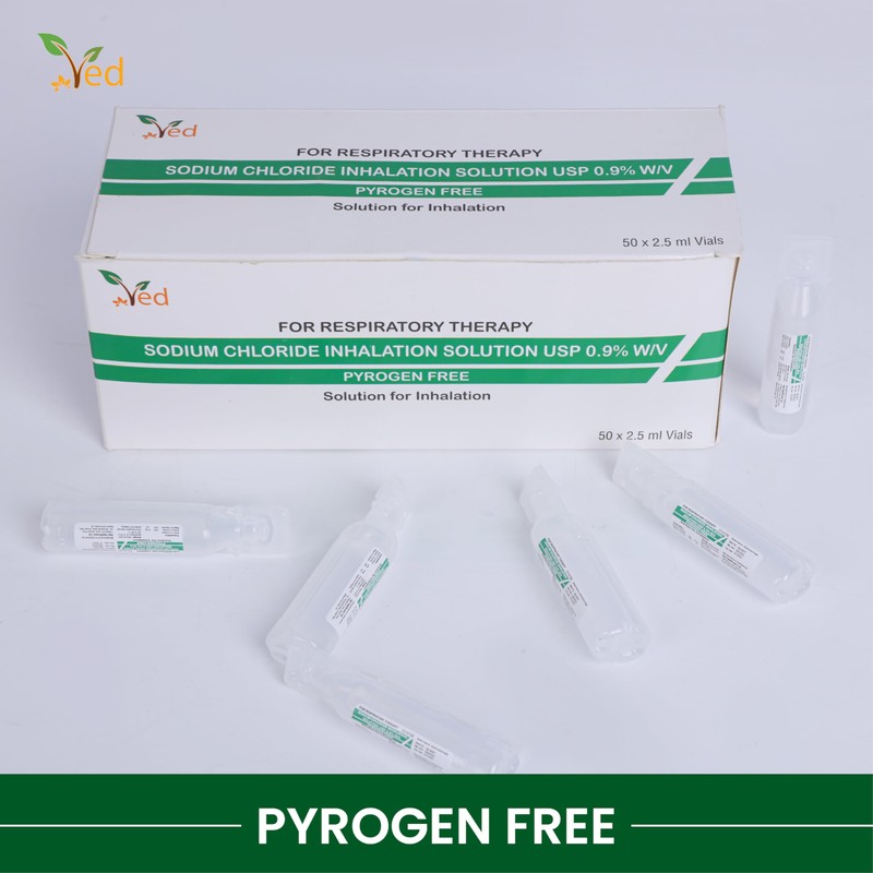 VED Isotonic Inhalation Saline Solution, 0.9% Sodium Chloride (NaCl), 50