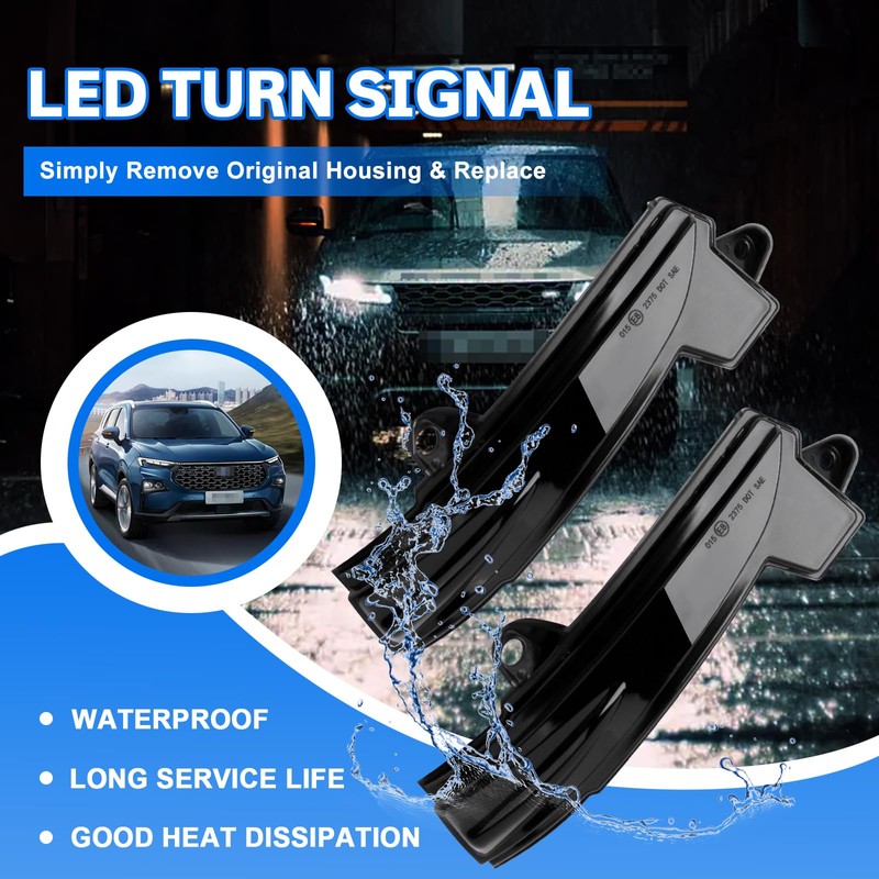 doiplent [2pcs] Side Mirror Sequential Turn Signal Lights for Ford
