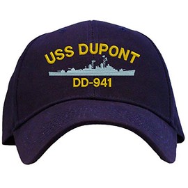 Spiffy Custom Gifts USS Dupont DD-941 Baseball Cap Embroidered Navy