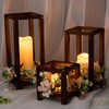 Hushee 15 Set 45 Pcs Wooden Wedding Lantern Centerpiece Wooden