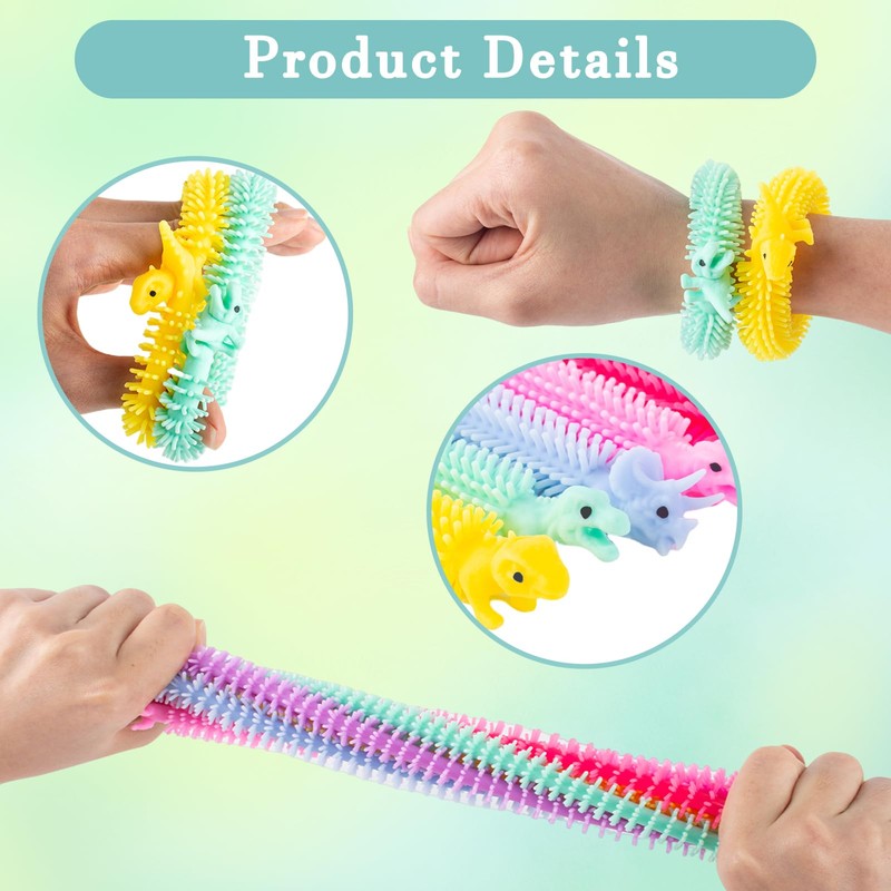 SSKHE Pack of 6 Dinosaur Stretchy String Stretchy Strings Sensory