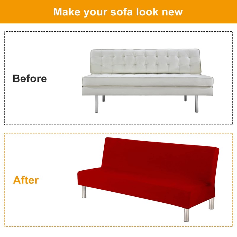 YancLife Sofa Cover 3-Seater Without Armrest, Stretch Sofa Cover without