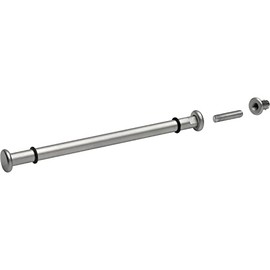 GRIMME Verona 24 8521 19 Glass Shelf Support Diameter 12 mm Length 200 mm for Wall Mounting Matt Chrome-Plated Steel Shelf Support