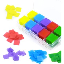 100 Pcs Wax Pads - Diamond Art Painting Wax Squares - 5D Diamond Art Mastic Squares Gemstone Art DIY Accessory with Storage Box - Multiple Colors, Easy to Use