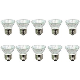 Anyray A1876Y (10-Pack) HR16 120V 35W E27/E26 MR-16 35 Watt JDR C Bulb Lamp FMW Flood with Lens