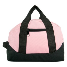 Dalix 12'' Mini Two Tone Duffle Bag in Pink and Black Small