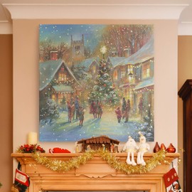 Evening Carol' By Jim Mitchell Gallery Wrapped Canvas Christmas Wall Art