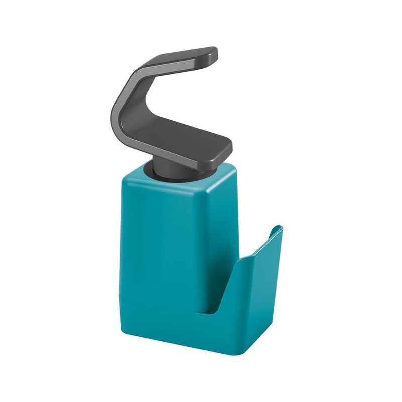 Metaltex Soap Dispenser, Plastic, Turquoise, 11 x 8 x 22