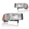 DimFlux Headlight Assembly Headlights Kit Compatible with 1994-2001 Dodge Ram