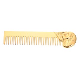WOONEKY Portable Beard Comb with Dual-sided Skull Design Lightweight Zinc Alloy Hair Comb for Men Travel-friendly Mustache Grooming Tool Ergonomic and Durable