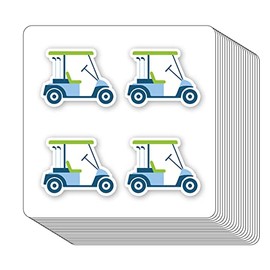 Golf Sport Stickers 1in for Scrapbooking, Arts, Craft, Kids DIY, Journals 80-Pack