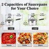Rorence 2.5 QT Stainless Steel Saucepan, Sauce Pan with Silicone