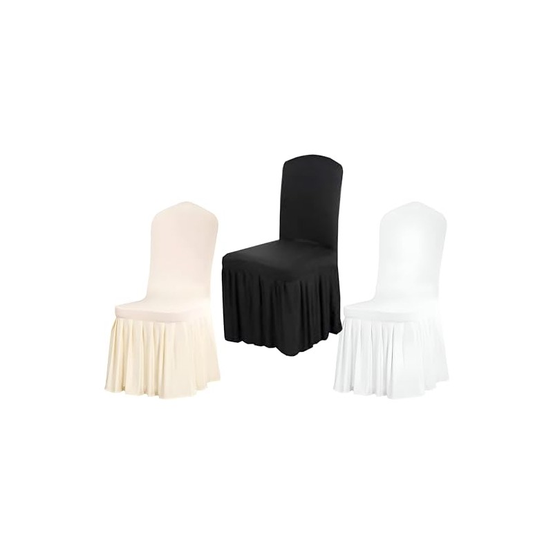 Linen 1 Pcs Spandex Skirt Chair Covers Wedding Christmas Party