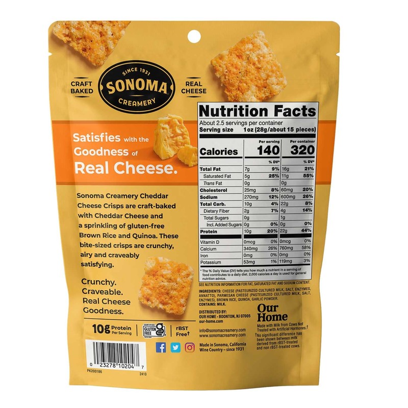 SONOMA CREAMERY Cheddar Crisps, 2.25 OZ