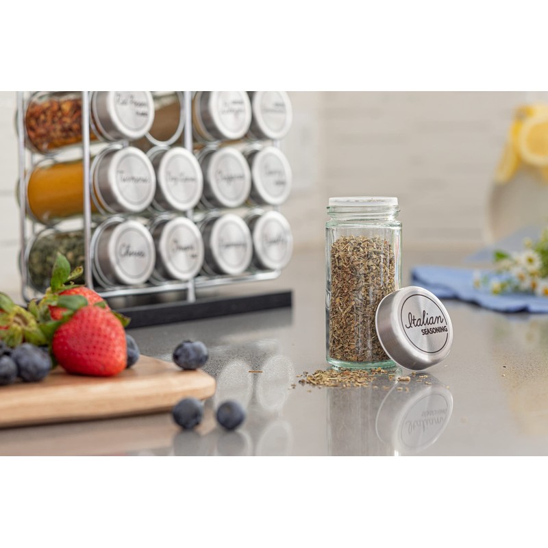 Orii Spice Labels - Clear Round - 160 Pre-Printed +20
