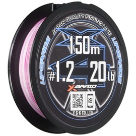 Yotsuami X-Braid Upgrade X4, 164 yd (150 m), Gou# 1.2, 20 lb, Color: Orchid White, Urugeso Pink Marking Every 3’9” (115 cm)