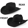 100% Wool Western Cowboy Hat for Men Women Classic Fedora