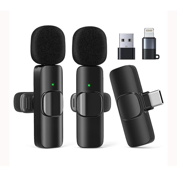 Z Innovations Wireless Lavalier Microphone, Dual Omnidirectional, Plug-and-Play, Compatible with