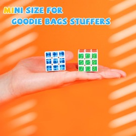 ASONA 24Pcs Mini Cubes Bulk, Holographic White Base Puzzle Cubes Birthday Party Favors, 1.18in 3×3×3 Cube Set, Stress Relief Toys, Party Favors Cube, Party Supplies for Kids and Adults