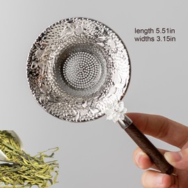 Aipeeo Tea Strainer, Pack of 2 Reusable Tea Strainers, Tea Strainer with Zinc Alloy, Fine Mesh Tea Strainer, Tea Filter for Loose Tea, Tea Filter Suitable for Home, Teahouse, Most Tea Cups, Tea Bowls