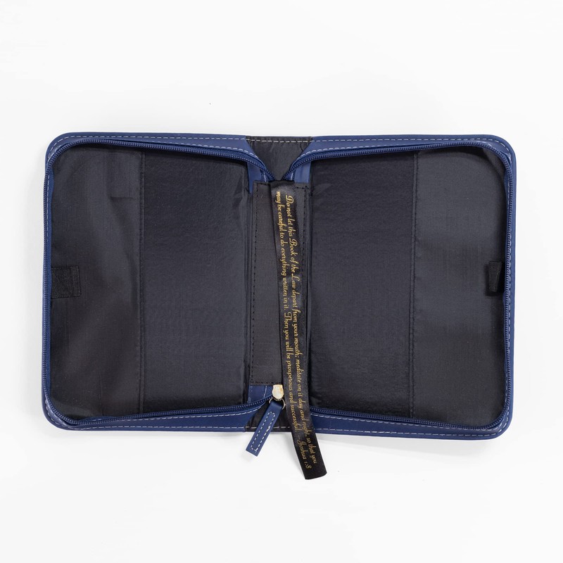 Flying Eagle Be Strong Take Heart Navy Blue Medium Faux