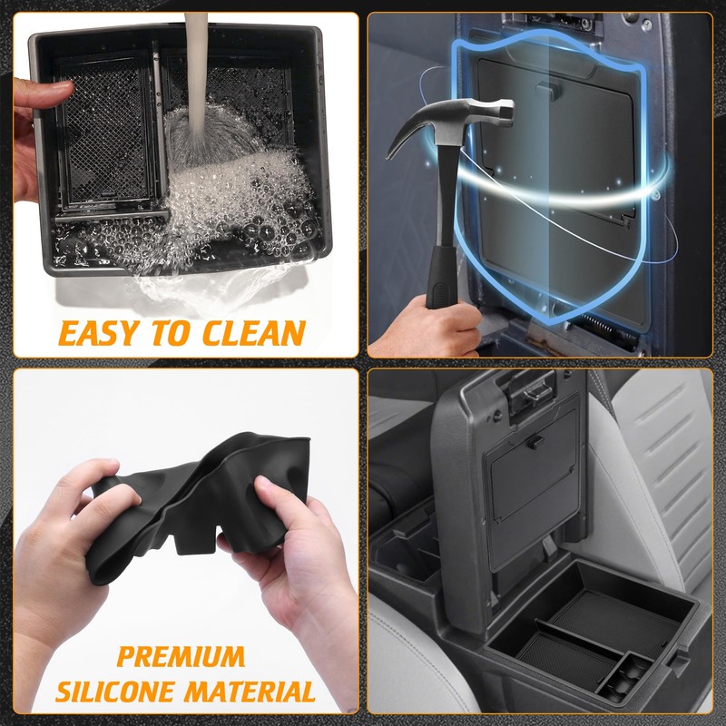 TIEZFUL Center Console Organizer Combo Compatible with Toyota Tacoma 2024