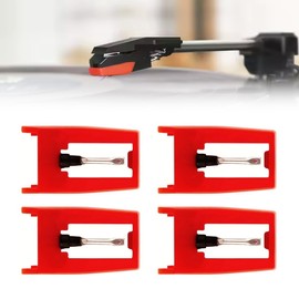 OUDQFCJ Pack of 4 Universal Replacement Needles Turntable Needles