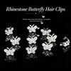 10 PCS Mini Rhinestone Butterfly Hair,Decorative Barrettes for women