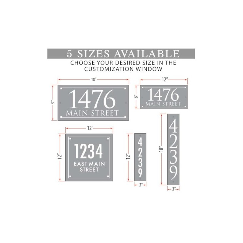 Stone Address Plaque With Engraved Numbers. Address Sign Made from