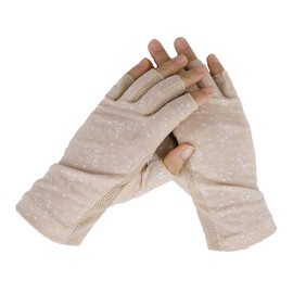 Women's Fingerless Gloves, UV Protection, Cotton, Soft, Thin, Short Gloves, UV Protection, Sunscreen, Anti-slip, Mesh, Fingercut Gloves, Cycling Gloves, Compatible with Smartphones, Driving, Bicycle, Commute, Summer, Spring, Autumn, Stylish, Popular Gift