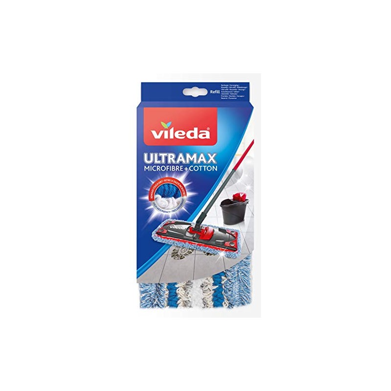 Vileda - Micro & Cotton Flat Broom Cover - Ultramax
