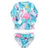 Aisyee Toddler Girls Rash Guard Swimsuits Set for Girls Long
