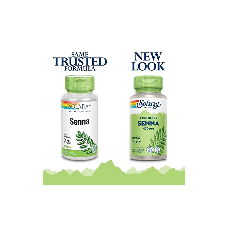 SOLARAY Senna Leaf, Veg Cap (Btl-Plastic) 470mg | 100ct