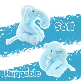 WEIGEDU 13" Blue Elephant Stuffed Animal - Plush Toy for Boys, Girls, Kids, Baby Shower, Bedtime, Birthday