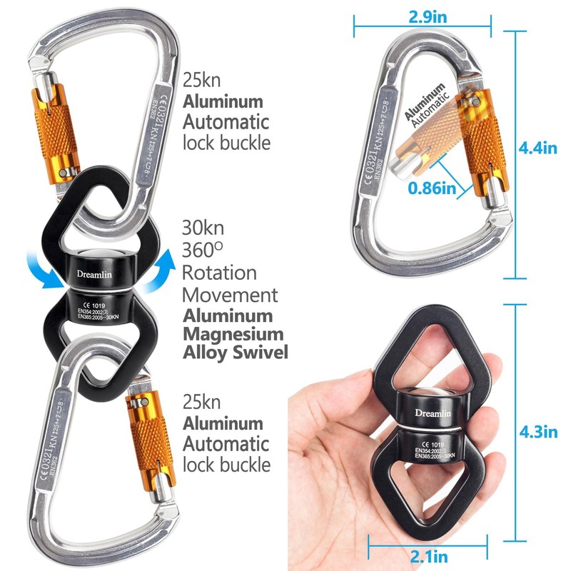 Aerial Trapeze Hardware Rotation for Yoga Straps Aerial Silks and