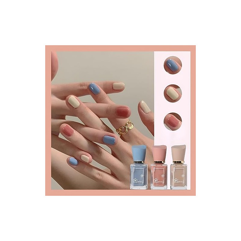 Esmalte de uñas multicolor de secado rápido y sin hornear,