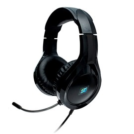 Vorago Start The Game HS-501 Diademas Gamer con Micrófono, Luz RGB, Diafragma 40 mm, Cable Recubierto Súper Resistente y Almohadillas XL Over Ear