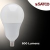 Satco S21805 9.8W A19 LED Light Bulb, 3000K Soft White,
