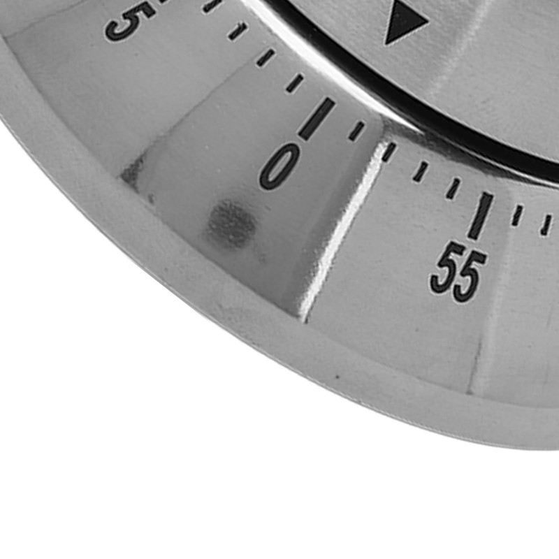 Mechanical Timer Round Clear Number Scale Anti Slip Base Stainless