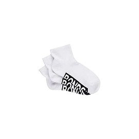 Bonds Women s Logo Quarter Crew Socks, White (3 Pack), 3-8 / Medium