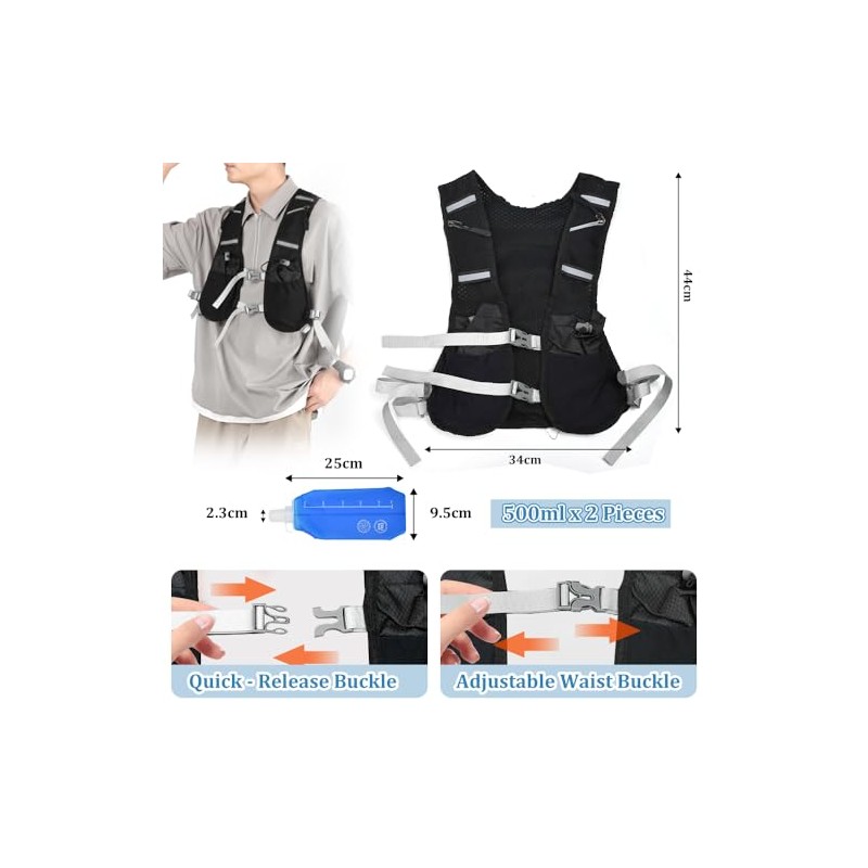 Running Vest Women's & Men's Hydration Vest Hydration Backpack Running