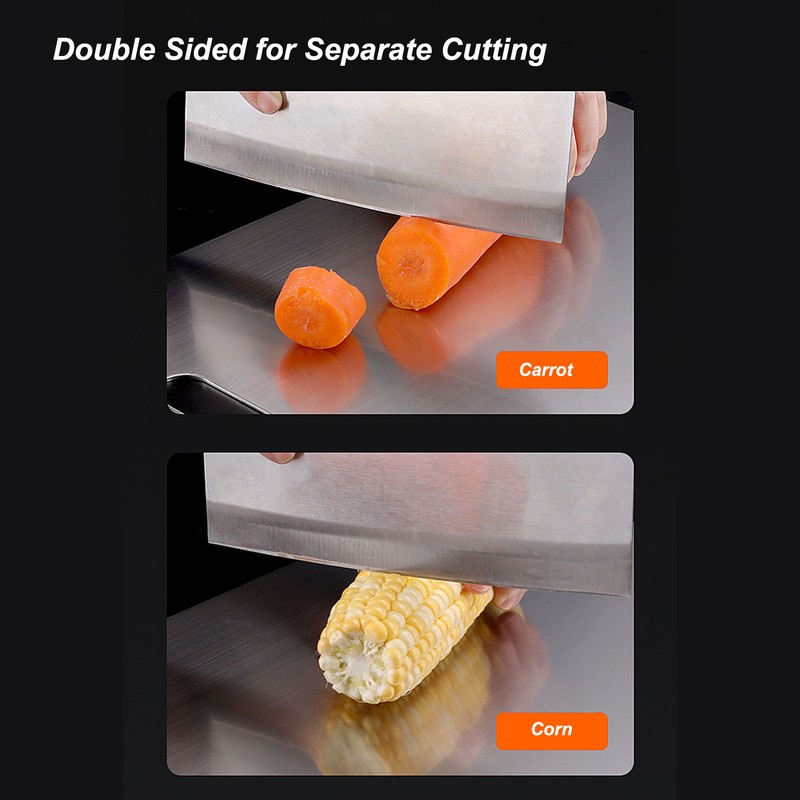 Cutting Board Double Sided 304 Stainless Steel Easy Cleaning for