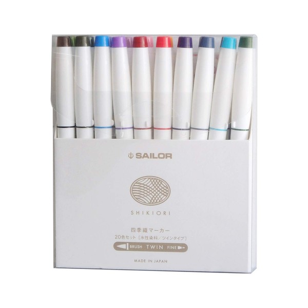 Sailor SHIKIORI Marker, 20 Colors Set (25-5400-000)